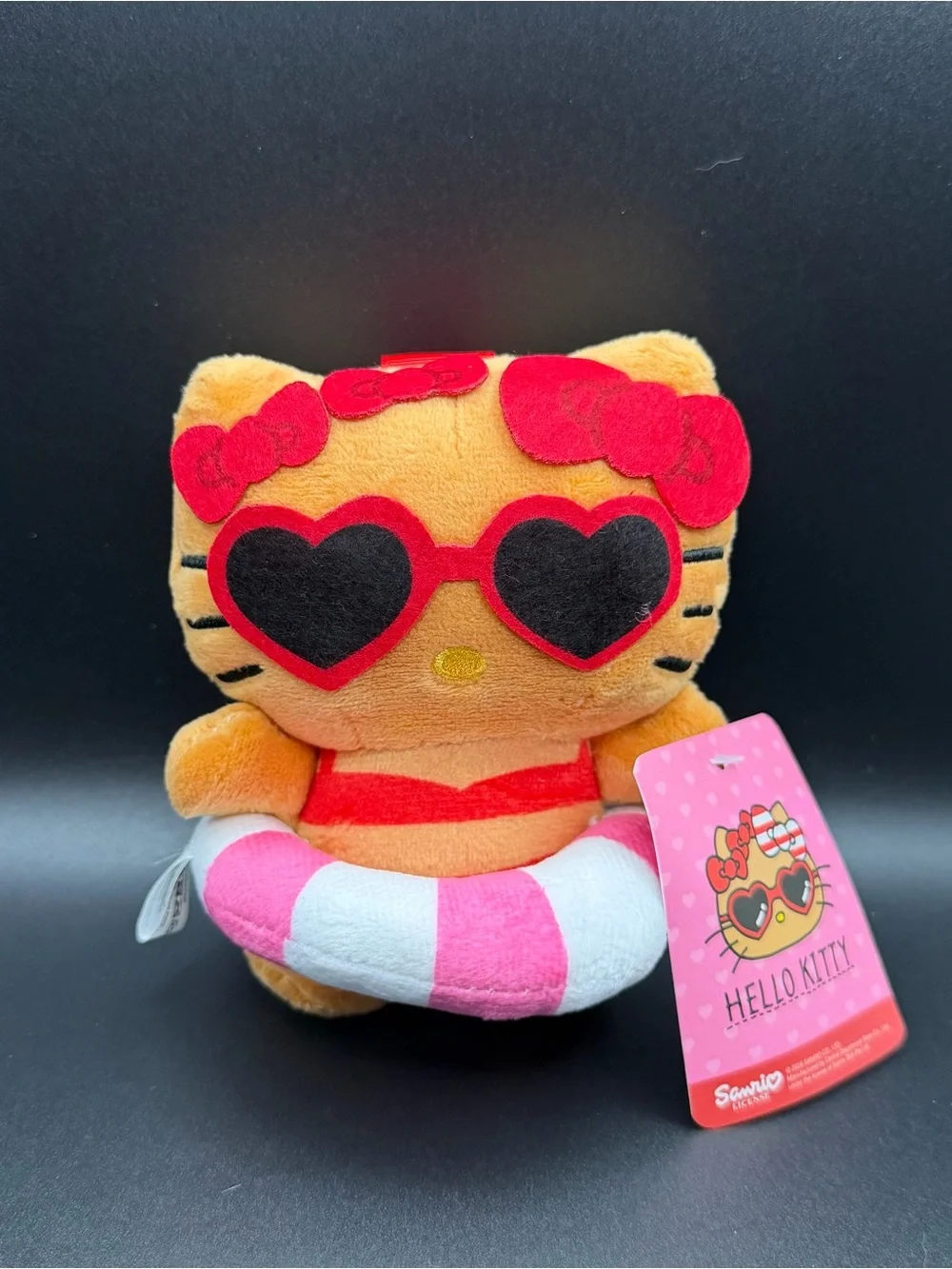 Thailand Sanrio tanned Hello Kitty with Swimming outfit plush/keychain mk152